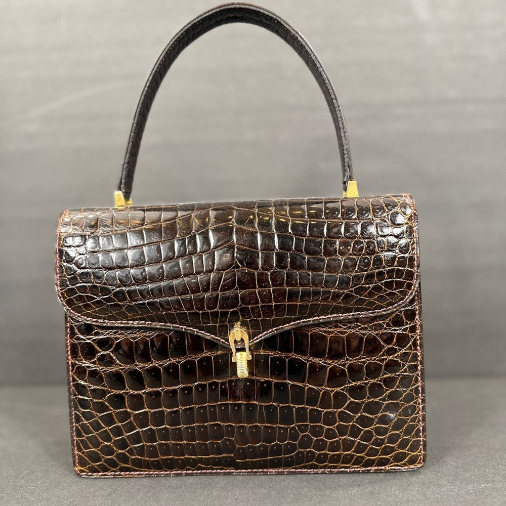 Vintage Tano of Madrid Crocodile Handbag.